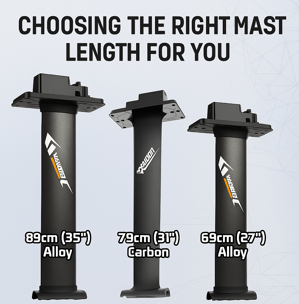 Waydoo E-Foil Mast Lengths Explained: What Mast Should I Choose?